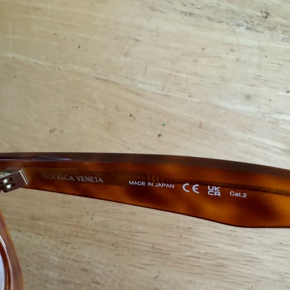 Bottega Veneta Brown Rectangular Sunglasses
